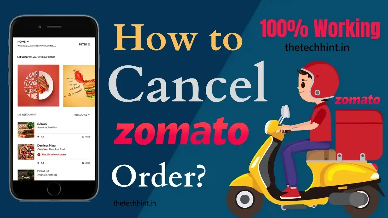 how to cancel zomato order